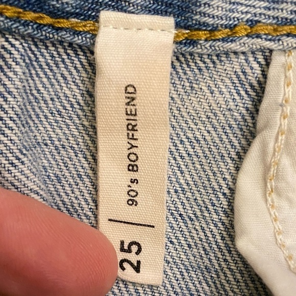 Pacsun Sz 25 (3) '90s Boyfriend Jeans High Rise Straight Leg Women’s Distressed - Picture 6 of 12